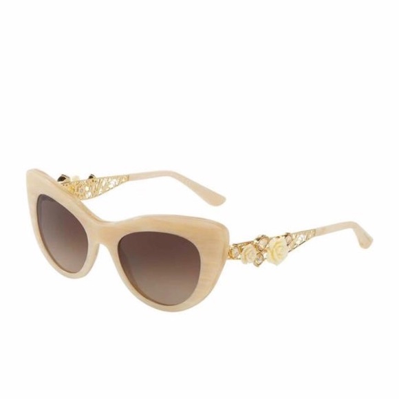 Dolce & Gabbana Rose Cat Eye Sunglasses - Picture 7 of 8